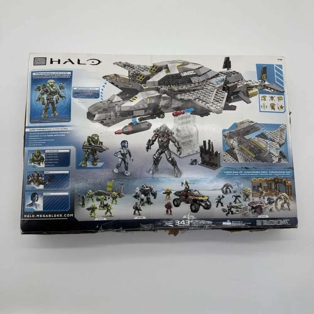 Halo Mega Bloks: UNSC Broadsword Midnight Strike (97380)-Open Box-100% Complete!